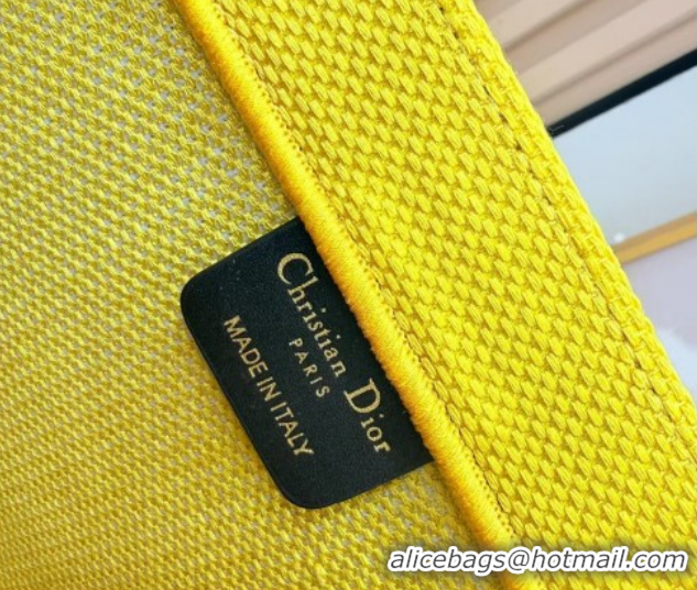Top Grade Dior Large Book Tote Bag in Yellow and Red Book Cover Embroidery 0127040 2026