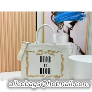 Luxury Dior Large Book Tote Bag in Yellow and Red Book Cover Embroidery 0127043 2026
