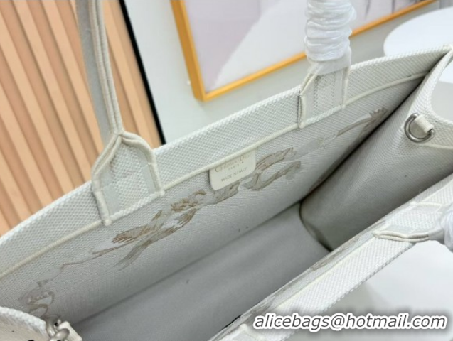 Luxury Dior Large Book Tote Bag in Yellow and Red Book Cover Embroidery 0127043 2026