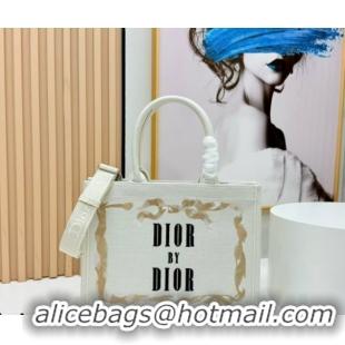 Unique Style Dior Medium Book Tote Bag in Yellow and Red Book Cover Embroidery 0127044 2026