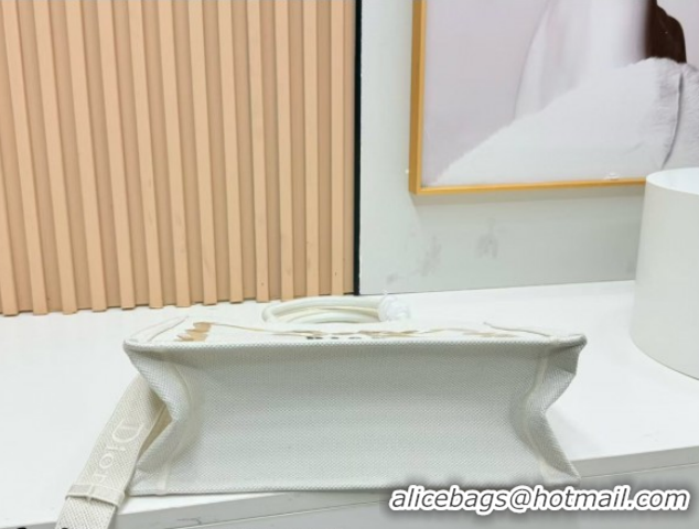 Unique Style Dior Medium Book Tote Bag in Yellow and Red Book Cover Embroidery 0127044 2026