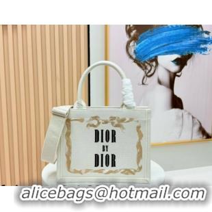 Low Cost Dior Small Book Tote Bag in Yellow and Red Book Cover Embroidery 0127045 2026