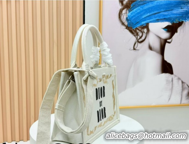 Low Cost Dior Small Book Tote Bag in Yellow and Red Book Cover Embroidery 0127045 2026