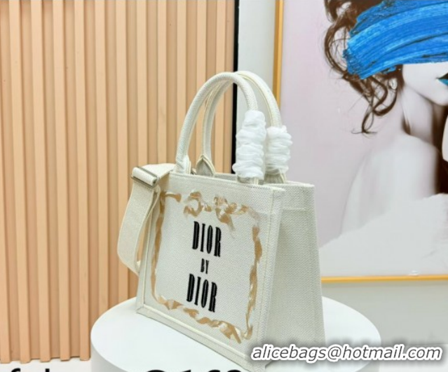 Low Cost Dior Small Book Tote Bag in Yellow and Red Book Cover Embroidery 0127045 2026