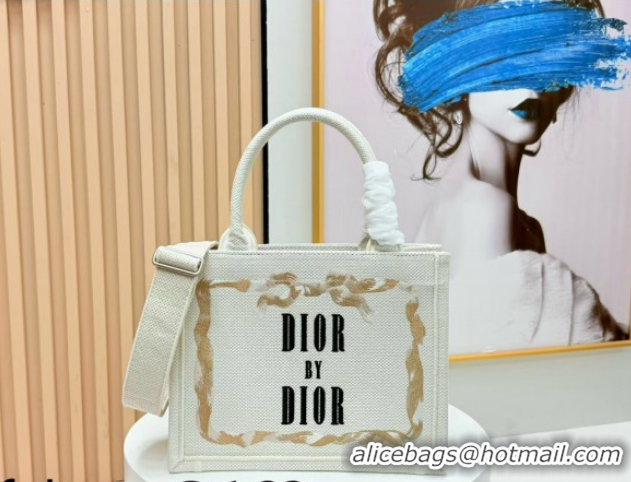 Low Cost Dior Small Book Tote Bag in Yellow and Red Book Cover Embroidery 0127045 2026