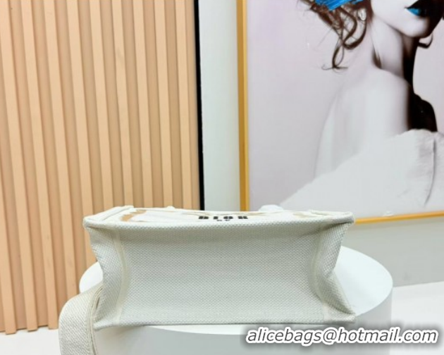 Low Cost Dior Small Book Tote Bag in Yellow and Red Book Cover Embroidery 0127045 2026