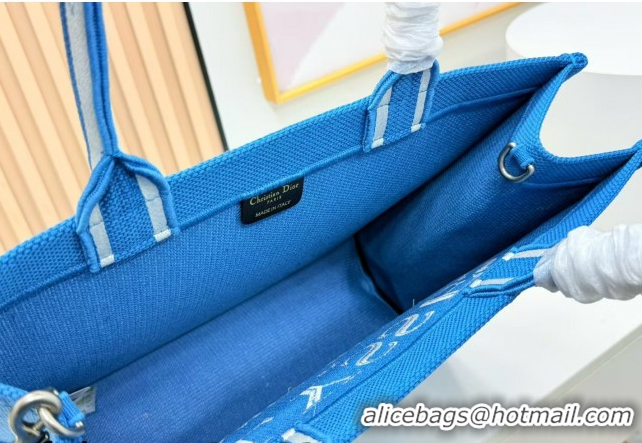 Luxurious Dior Large Book Tote Bag in Blue and White Book Cover Embroidery 0127046 2026