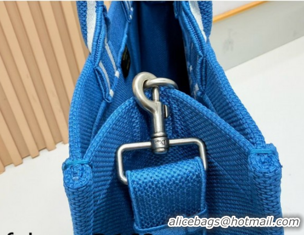 Luxurious Dior Large Book Tote Bag in Blue and White Book Cover Embroidery 0127046 2026