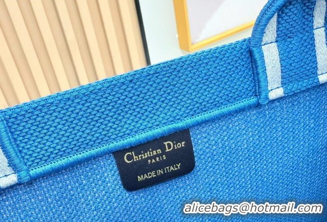 Luxurious Dior Large Book Tote Bag in Blue and White Book Cover Embroidery 0127046 2026
