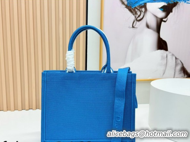 Hot Style Dior Medium Book Tote Bag in Blue and White Book Cover Embroidery 0127047 2026