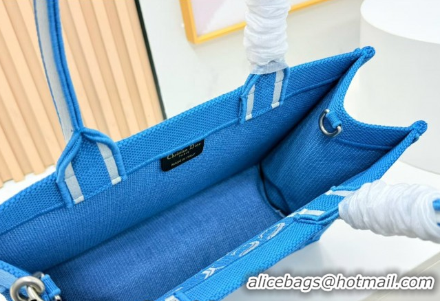 Hot Style Dior Medium Book Tote Bag in Blue and White Book Cover Embroidery 0127047 2026