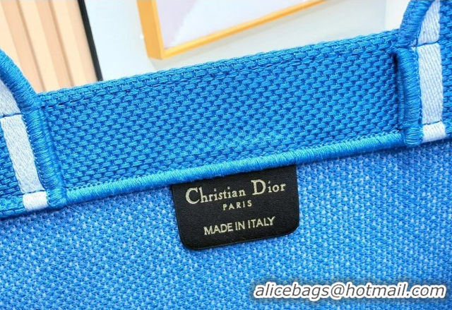 Hot Style Dior Medium Book Tote Bag in Blue and White Book Cover Embroidery 0127047 2026