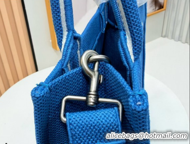 Sumptuous Dior Small Book Tote Bag in Blue and White Book Cover Embroidery 0127048 2026