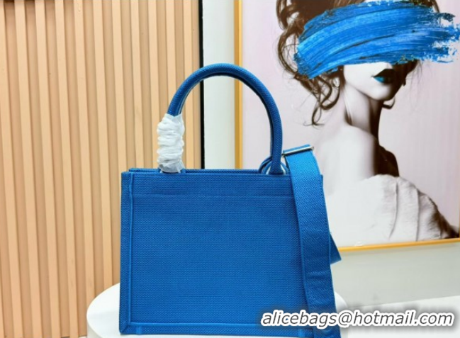 Sumptuous Dior Small Book Tote Bag in Blue and White Book Cover Embroidery 0127048 2026
