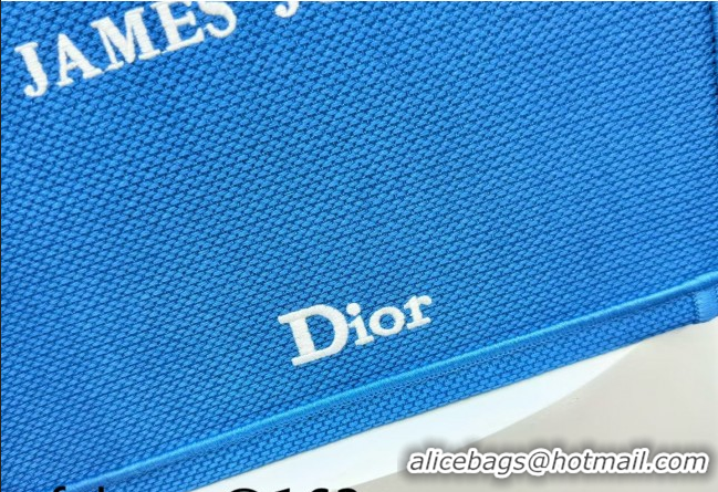Sumptuous Dior Small Book Tote Bag in Blue and White Book Cover Embroidery 0127048 2026