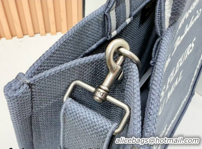 Best Grade Dior Large Book Tote Bag in Grey and White Book Cover Embroidery 0127049 2026