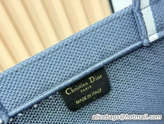 Best Grade Dior Large Book Tote Bag in Grey and White Book Cover Embroidery 0127049 2026