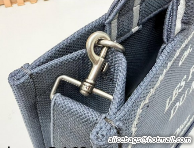 Top Grade Dior Medium Book Tote Bag in Grey and White Book Cover Embroidery 0127050 2026