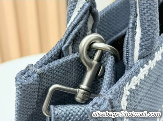 Charming Dior Small Book Tote Bag in Grey and White Book Cover Embroidery 0127051 2026