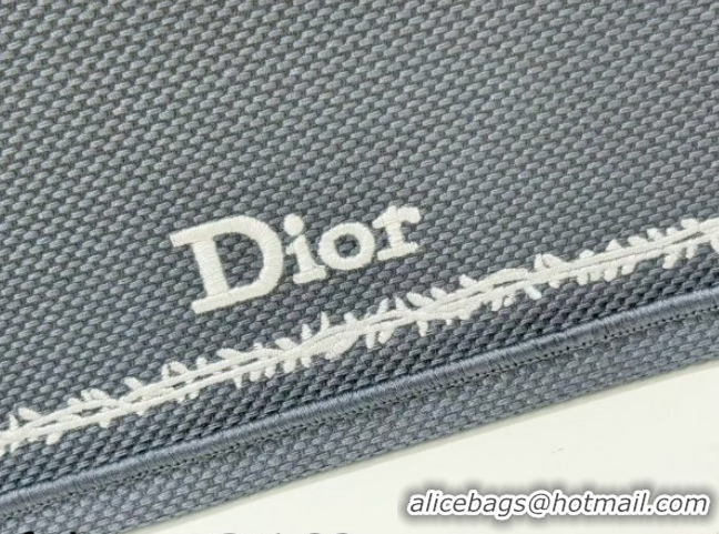 Charming Dior Small Book Tote Bag in Grey and White Book Cover Embroidery 0127051 2026