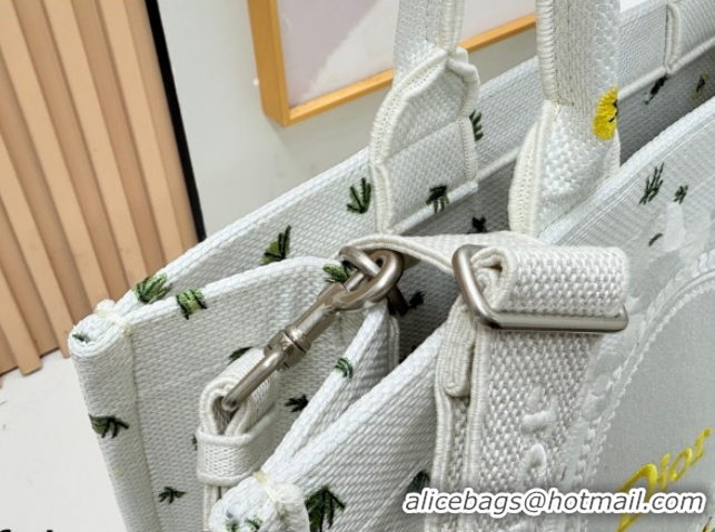 Good Product Dior Large Book Tote Bag in Buttercup Embroidery and White Dior Médaillon 0127052 2026
