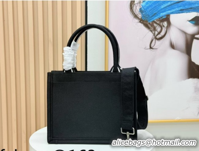 Good Quality Dior Small Book Tote Bag in Black Sparkle Embroidery 0127071 2026