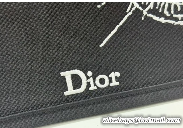 Good Quality Dior Small Book Tote Bag in Black Sparkle Embroidery 0127071 2026