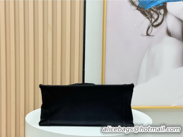 Good Quality Dior Small Book Tote Bag in Black Sparkle Embroidery 0127071 2026