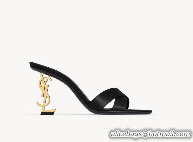 Reasonable Price Saint Laurent Opyum Mules Sandals Heel 8.5cm Y11000 Black