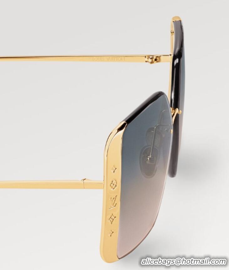 Buy Discount Louis Vuitton LV Moon Metal Square Sunglasses Z1994U