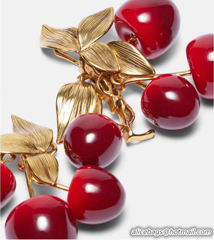 Famous Brand Saint Laurent Cassandre Asymmetric Clip-on Earrings Y2369