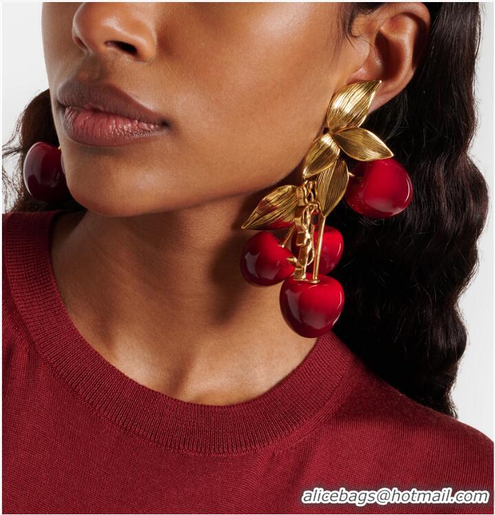 Famous Brand Saint Laurent Cassandre Asymmetric Clip-on Earrings Y2369