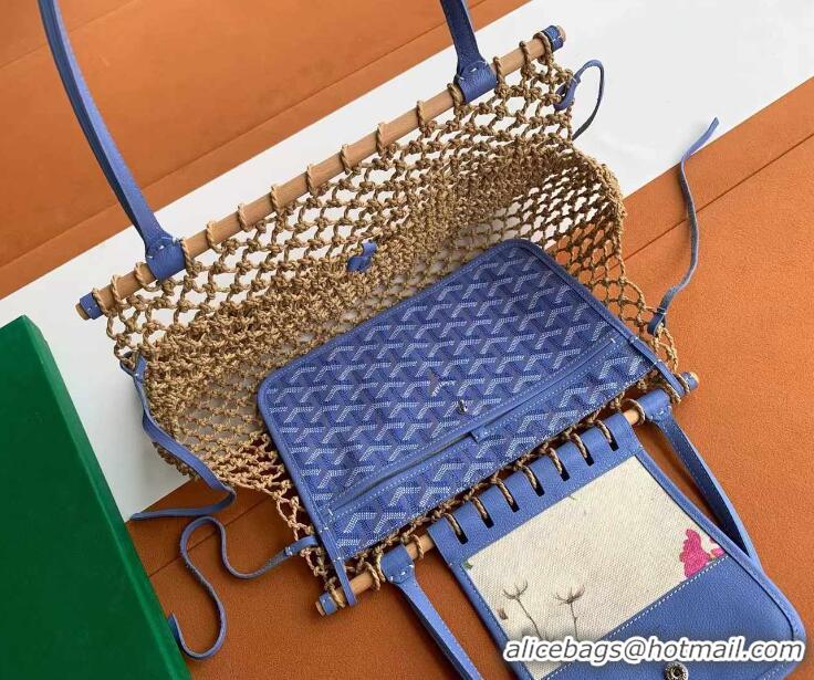 Trendy Design Goyard Aligre Net Bag Chevroches 020182 Blue