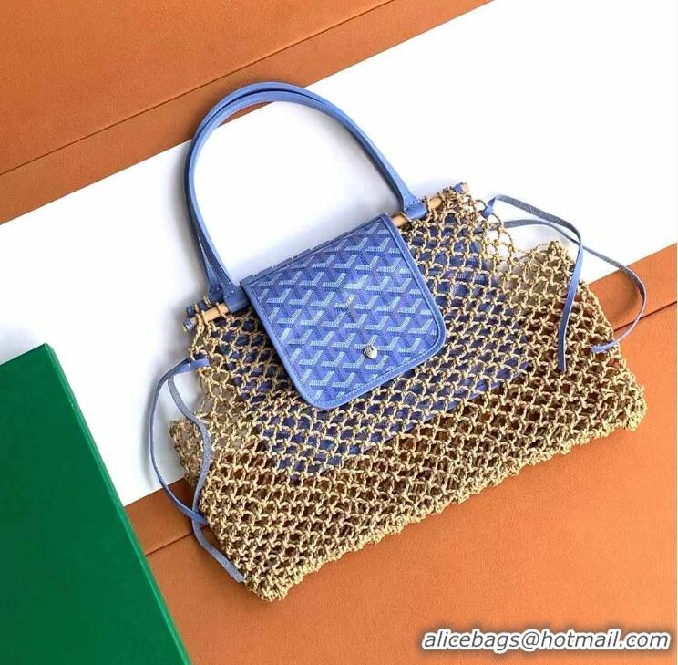 Trendy Design Goyard Aligre Net Bag Chevroches 020182 Blue