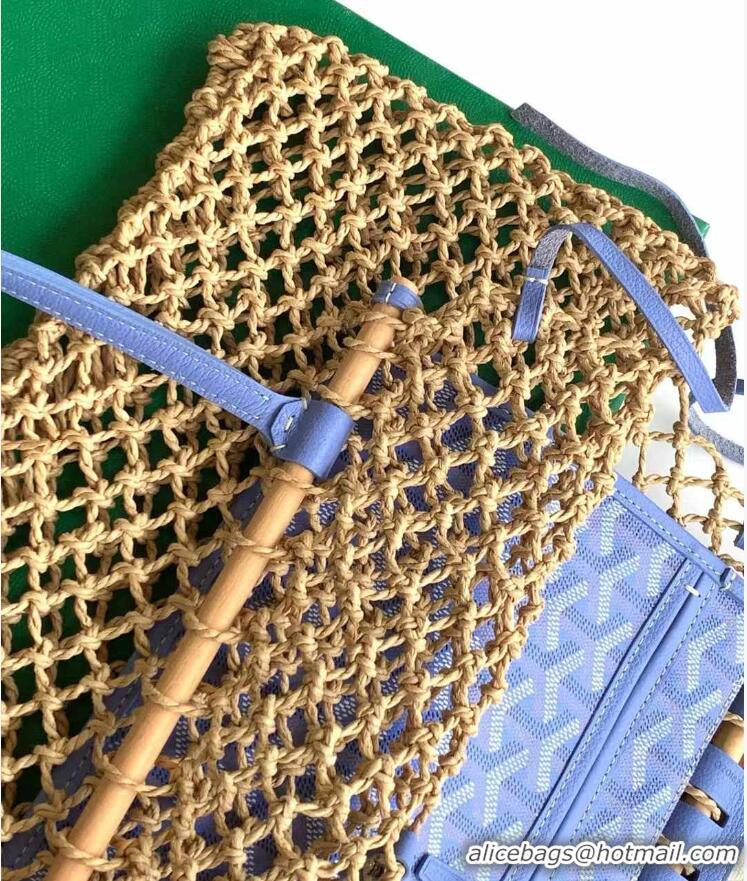 Trendy Design Goyard Aligre Net Bag Chevroches 020182 Blue