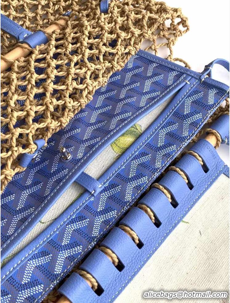 Trendy Design Goyard Aligre Net Bag Chevroches 020182 Blue