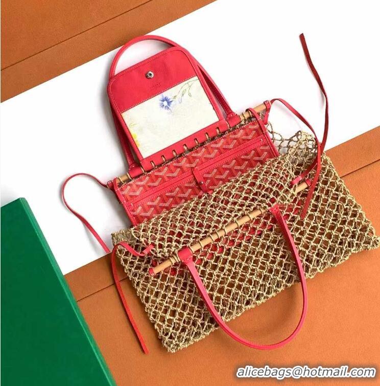 Fashion Promotional Goyard Aligre Net Bag Chevroches 020182 Red