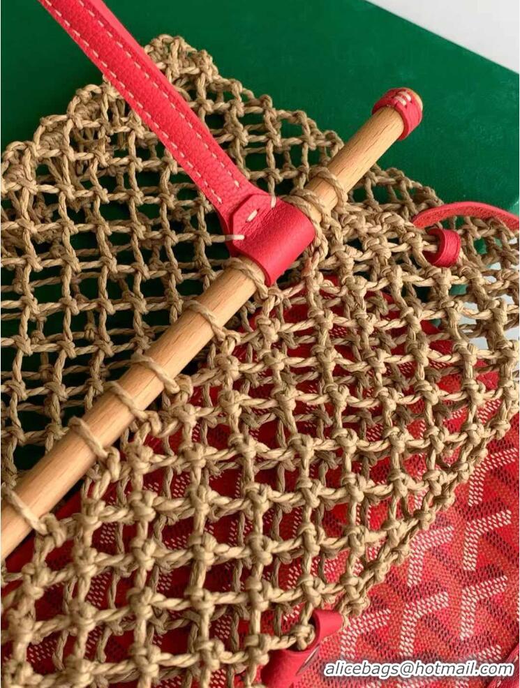 Fashion Promotional Goyard Aligre Net Bag Chevroches 020182 Red