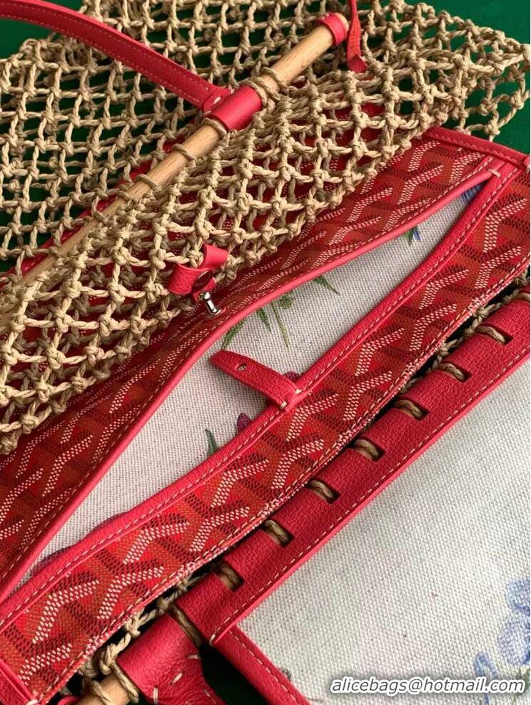 Fashion Promotional Goyard Aligre Net Bag Chevroches 020182 Red