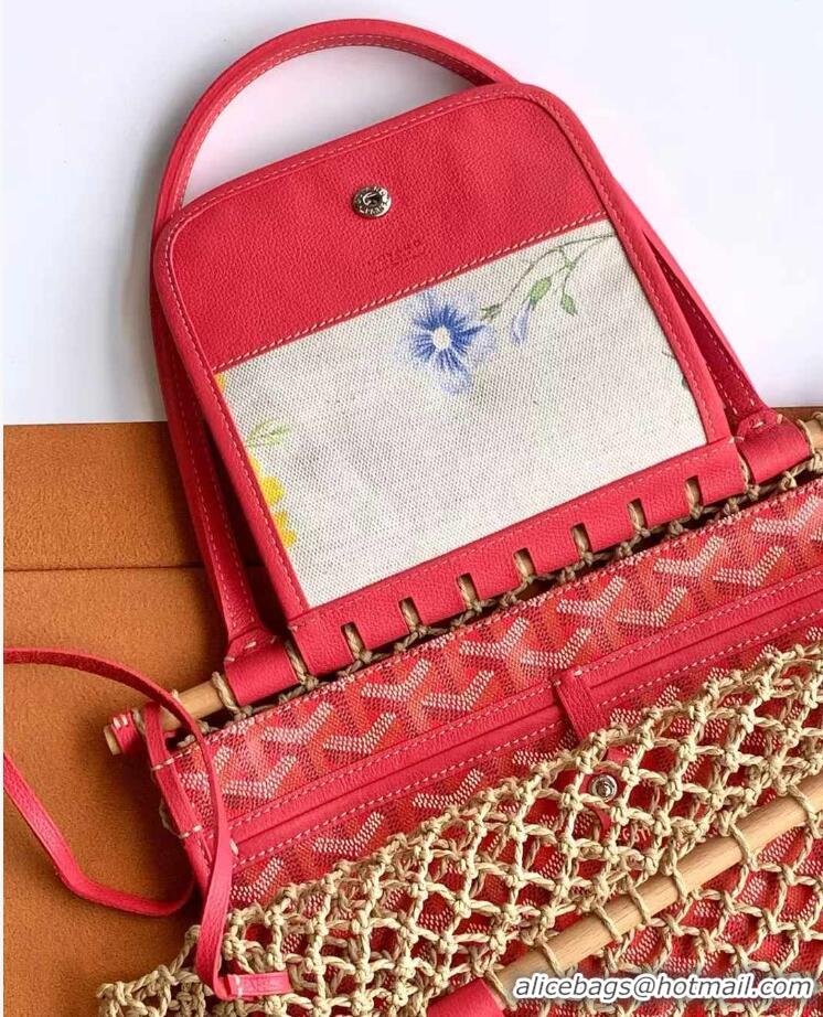 Fashion Promotional Goyard Aligre Net Bag Chevroches 020182 Red