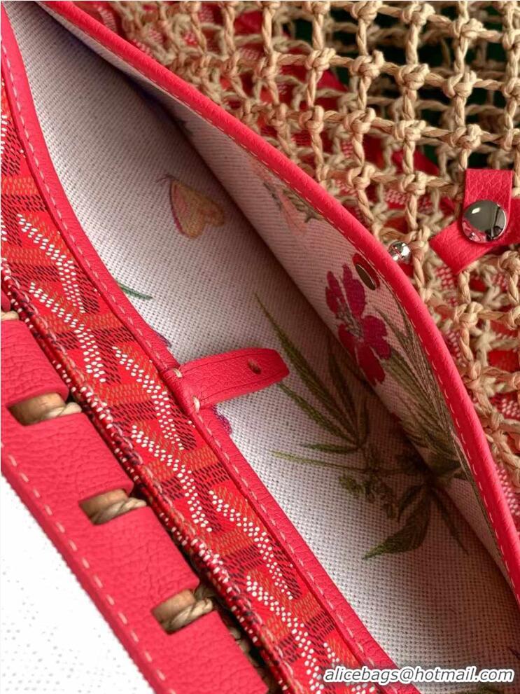Fashion Promotional Goyard Aligre Net Bag Chevroches 020182 Red