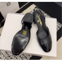 Low Price Chanel Lambskin & Patent Leather Slingbacks Pump 4cm G46943 Black 2026