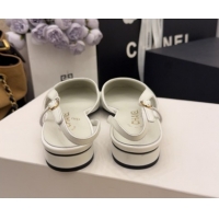 Best Product Chanel Lambskin & Patent Leather Slingbacks Flat G31319 White 2026