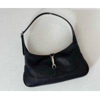Best Price Gucci Jackie Slim small shoulder bag in Glossy Grainy Leather 863137 Black 2026