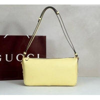 Luxury Cheap Gucci Half Horsebit medium shoulder bag in Leather 860787 Yellow 2026