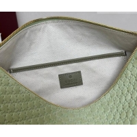 Top Design Gucci Half Horsebit medium shoulder bag in GG Suede 860787 Dusty Green 2026