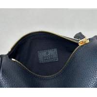 Luxury Discount Gucci Half Horsebit mini shoulder bag in Grainy Leather 860784 Black 2026