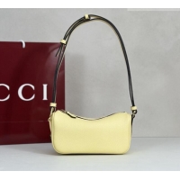 Grade Quality Gucci Half Horsebit mini shoulder bag in Grainy Leather 860784 Light Yellow 2026