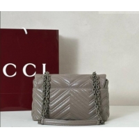 Trendy Design Gucci GG Marmont Leather small shoulder bag 855371 Grey 2026