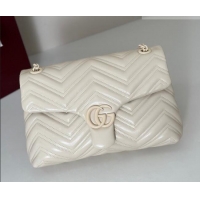 Classic Specials Gucci GG Marmont Leather medium shoulder bag 850676 Ivory White 2026